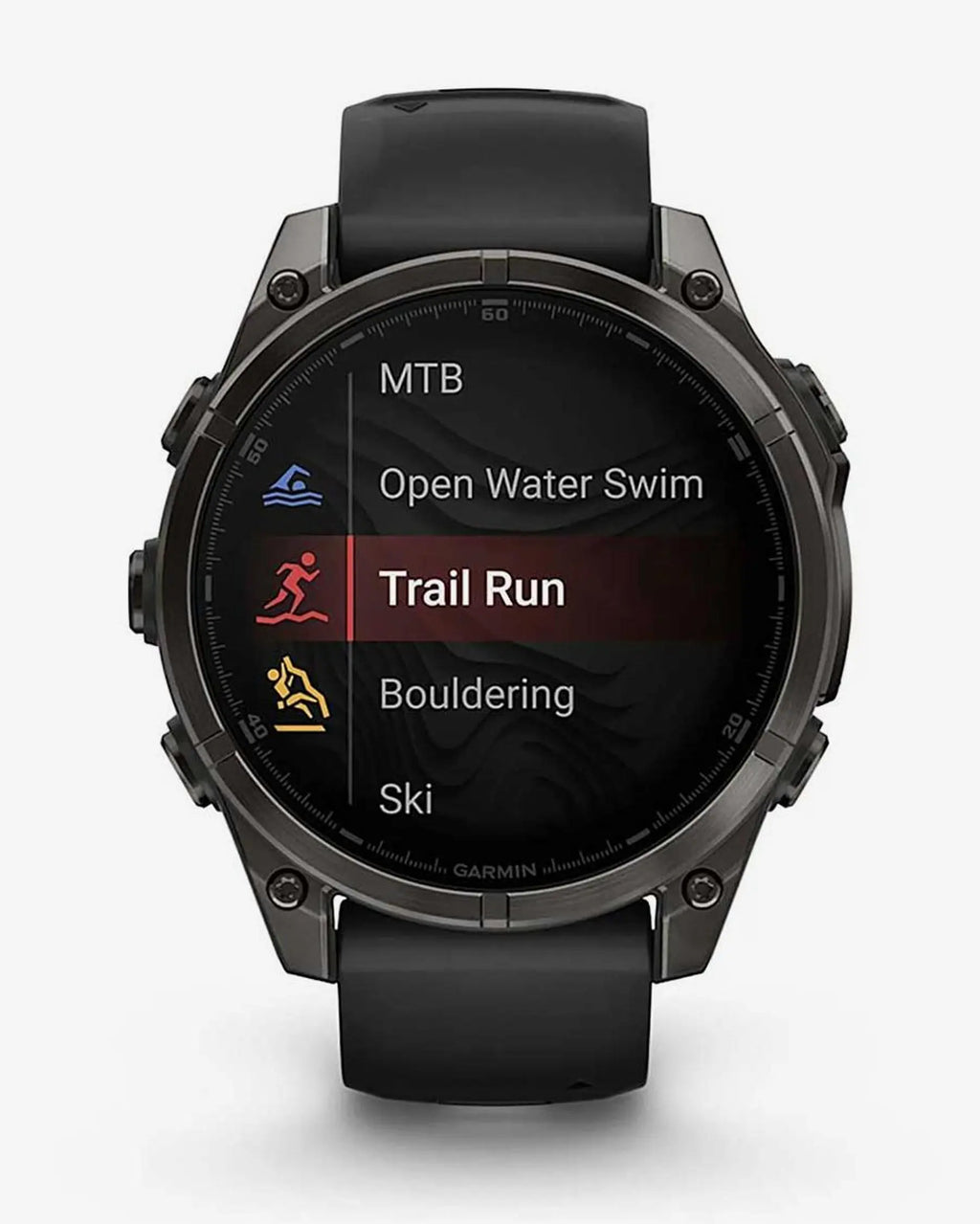 Garmin Fenix 8 AMOLED Zaffiro 47mm Titanio Carbonio Grigio Cinturino Nero