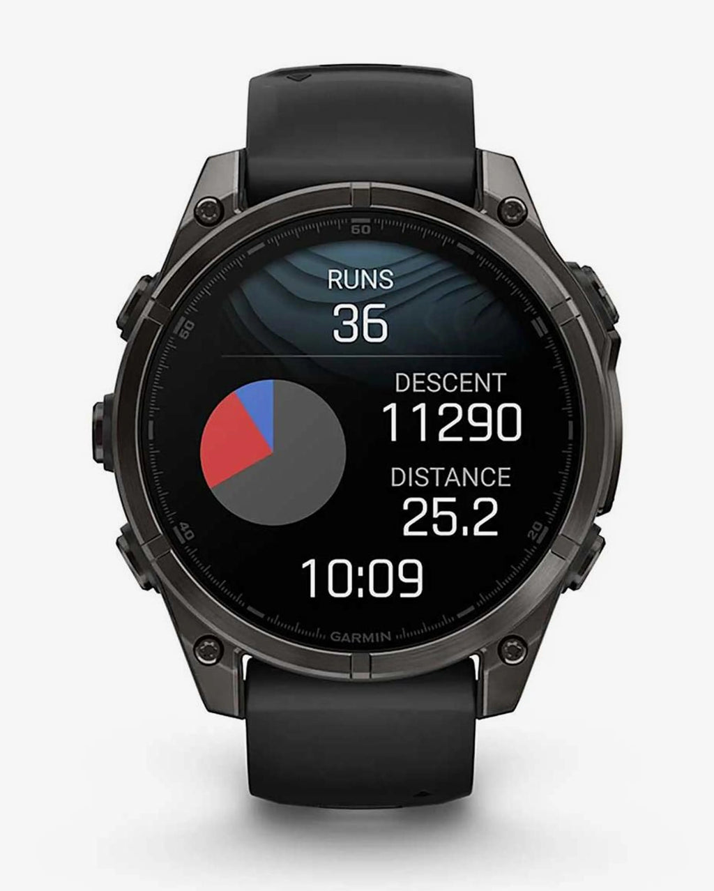 Garmin Fenix 8 AMOLED Saphir 47 mm Titane gris charbon bracelet noir