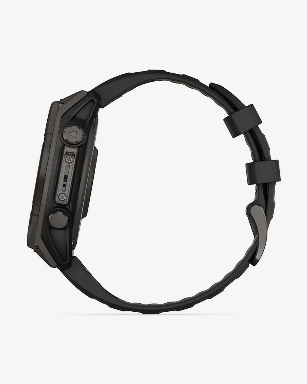 Garmin Fenix 8 Sapphire Solar 47mm in titanio, grigio carbonio e cinturino nero