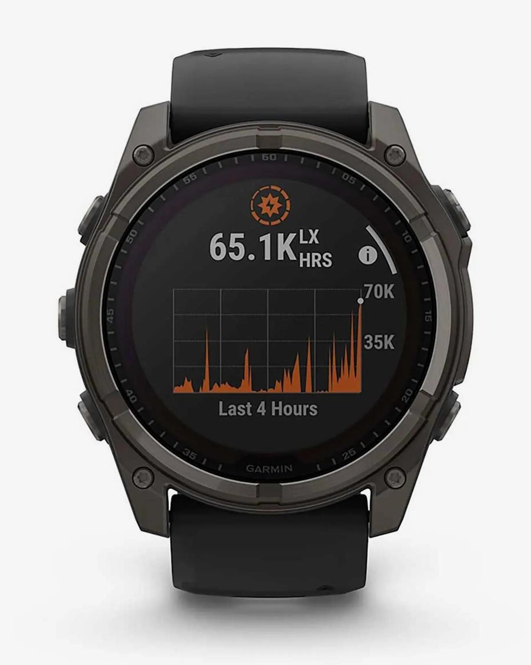 Garmin Fenix 8 Sapphire Solar 51mm Titanio Carbon Gray Cinturino Nero