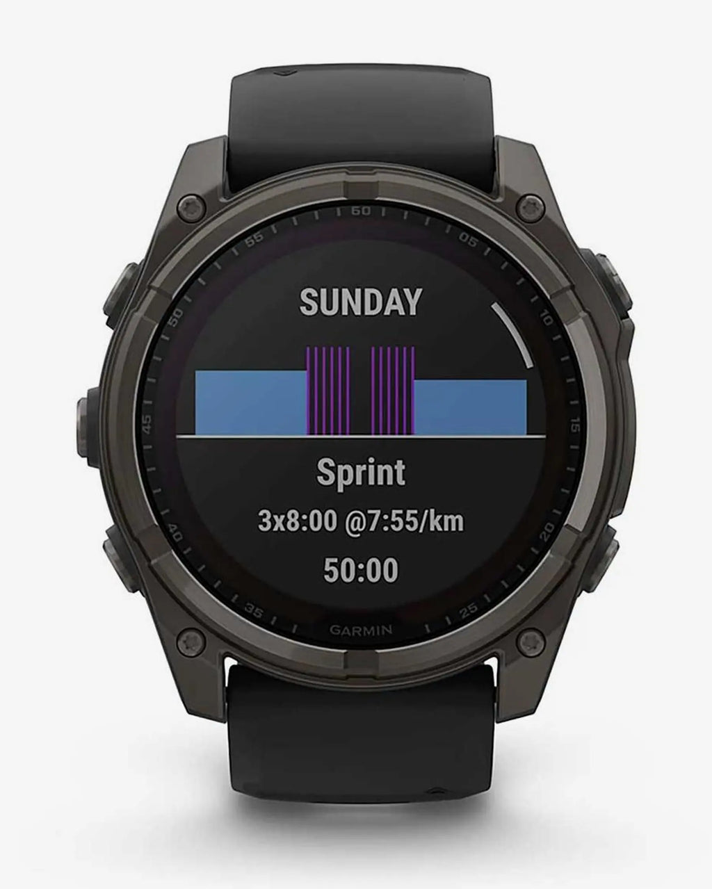 Garmin Fenix 8 Sapphire Solar 51mm Titanio Carbon Gray Cinturino Nero