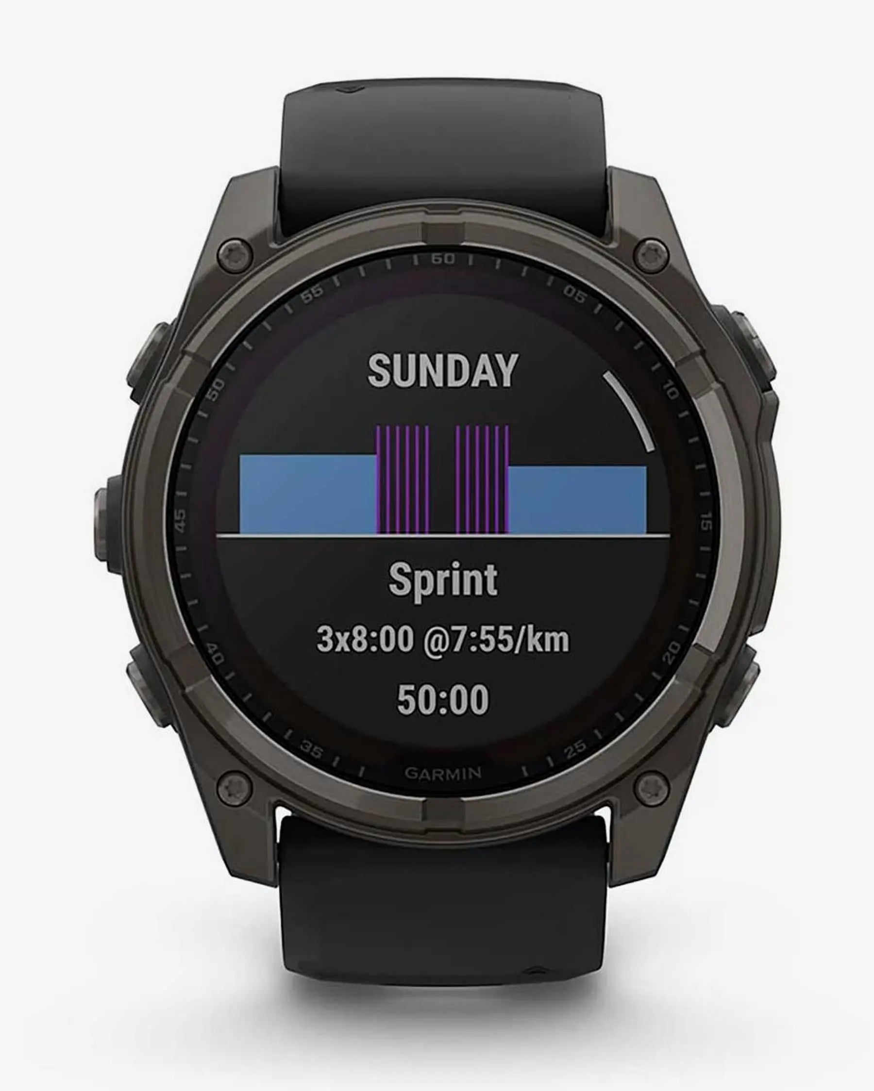 Garmin Fenix 8 Sapphire Solar 51mm Titanio Carbon Gray Cinturino Nero