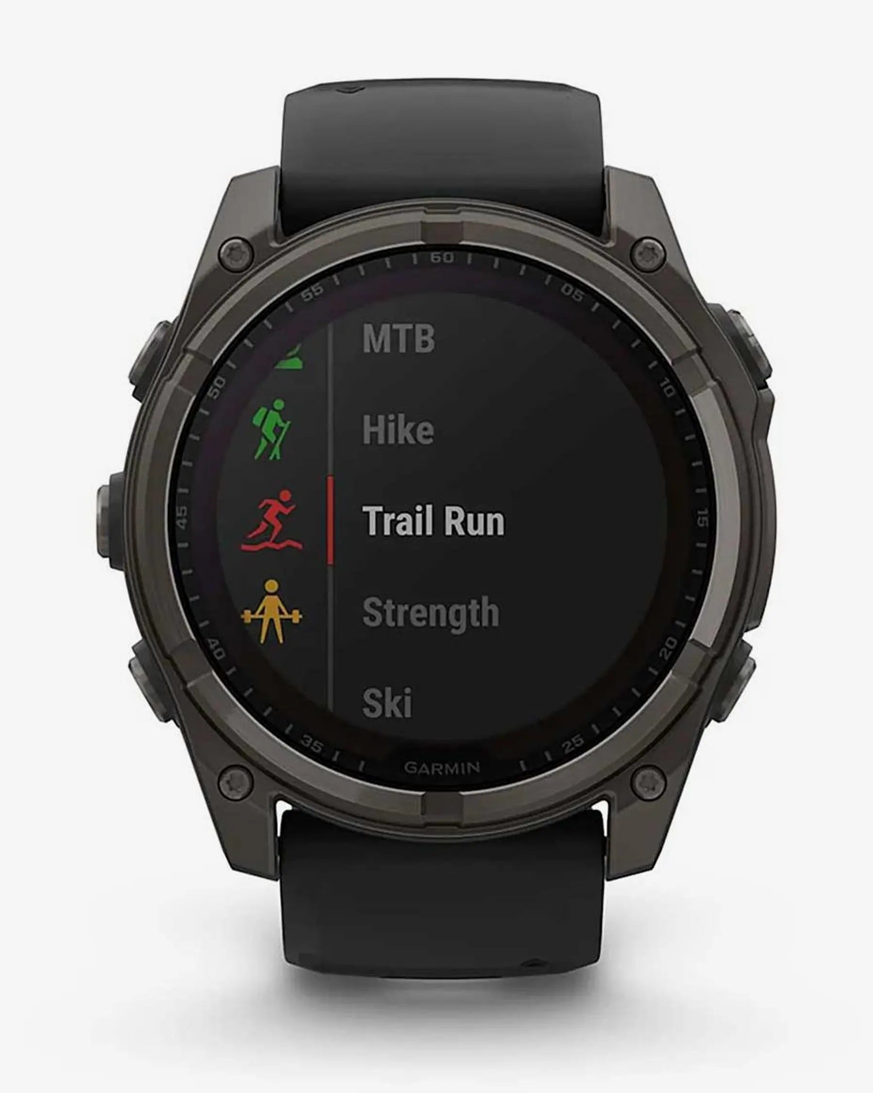 Garmin Fenix 8 Sapphire Solar 51mm Titanio Carbon Gray Cinturino Nero