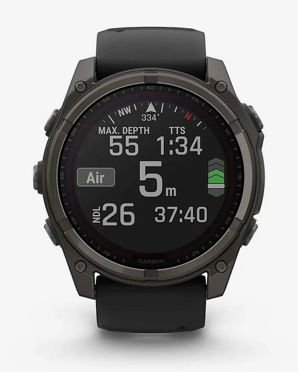 Garmin Fenix 8 Sapphire Solar 51mm Titanio Carbon Gray Cinturino Nero