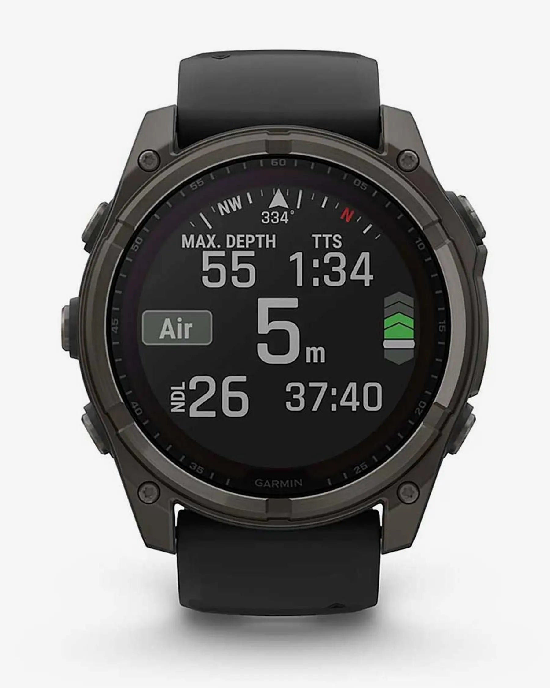 Garmin Fenix 8 Sapphire Solar 51mm Titanio Carbon Gray Cinturino Nero