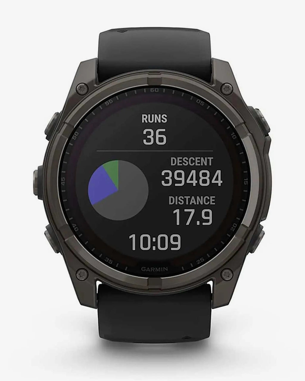 Garmin Fenix 8 Sapphire Solar 51mm Titanio Carbon Gray Cinturino Nero