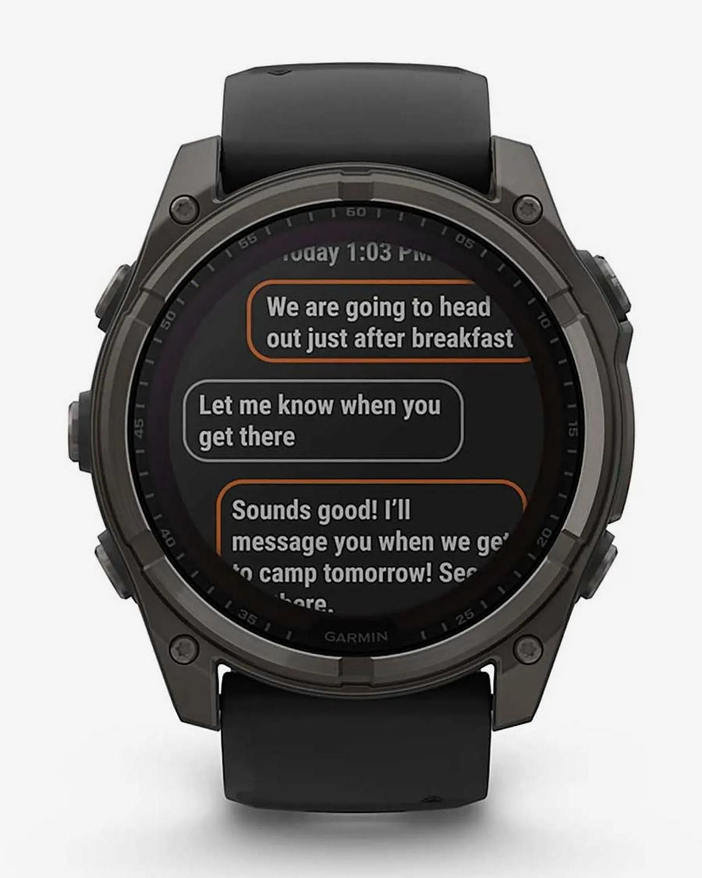 Garmin Fenix 8 Sapphire Solar 51mm Titanio Carbon Gray Cinturino Nero
