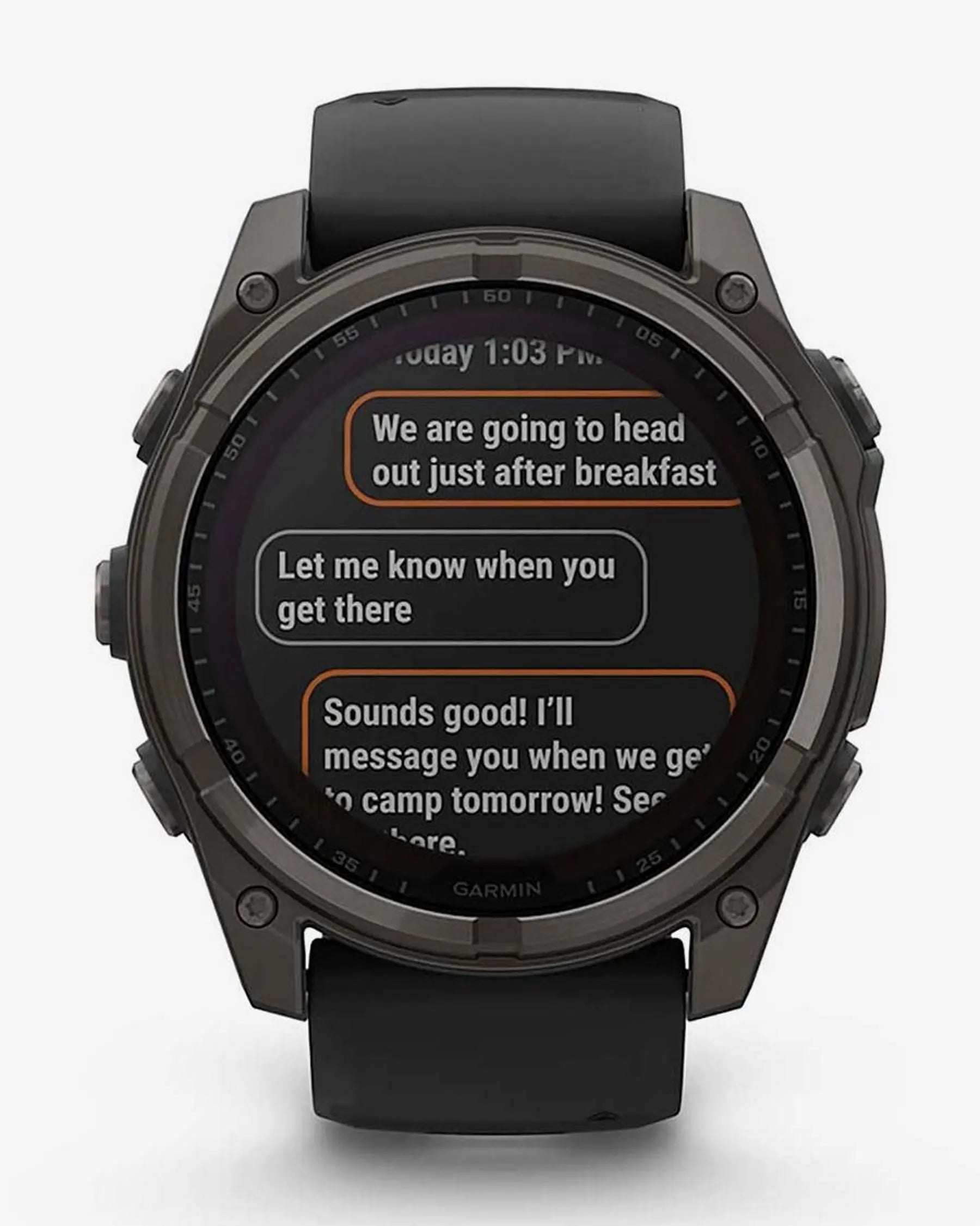 Garmin Fenix 8 Sapphire Solar 51mm Titanio Carbon Gray Cinturino Nero