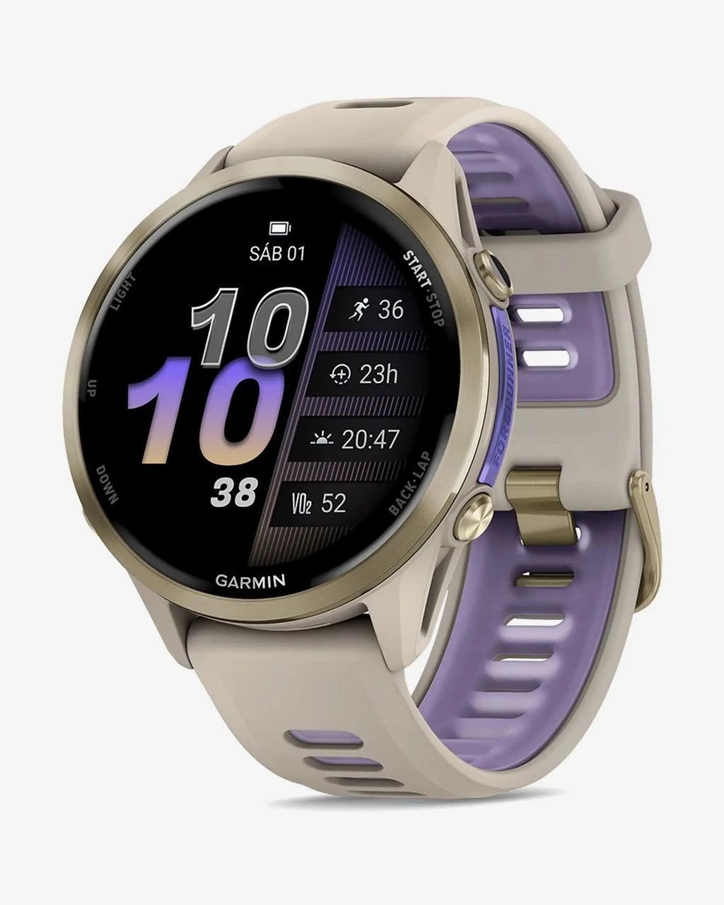 Garmin Forerunner 970 (grigio) con cinturino grigio-lilla