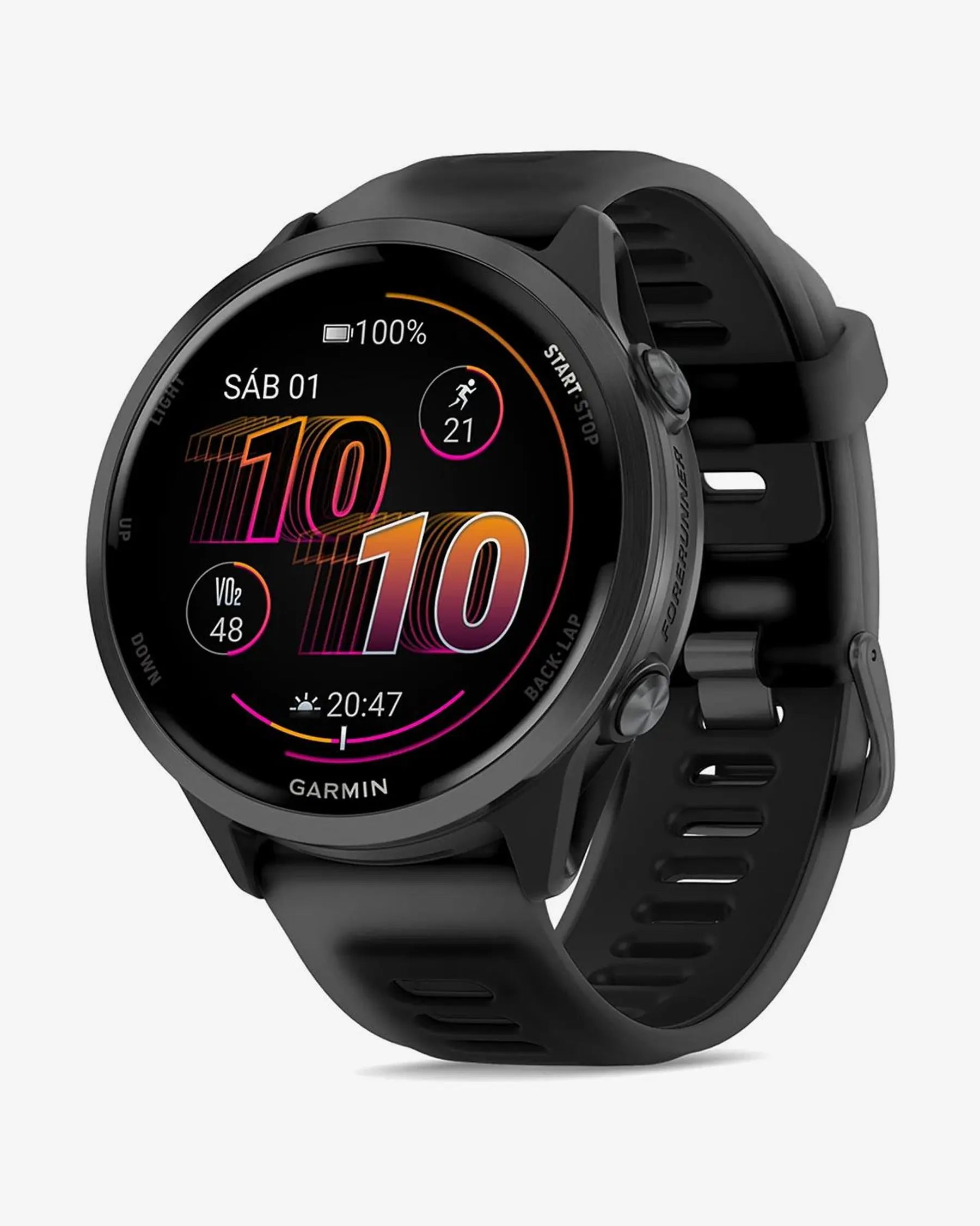 Garmin Forerunner 570 - 47 mm, nero con cinturino nero