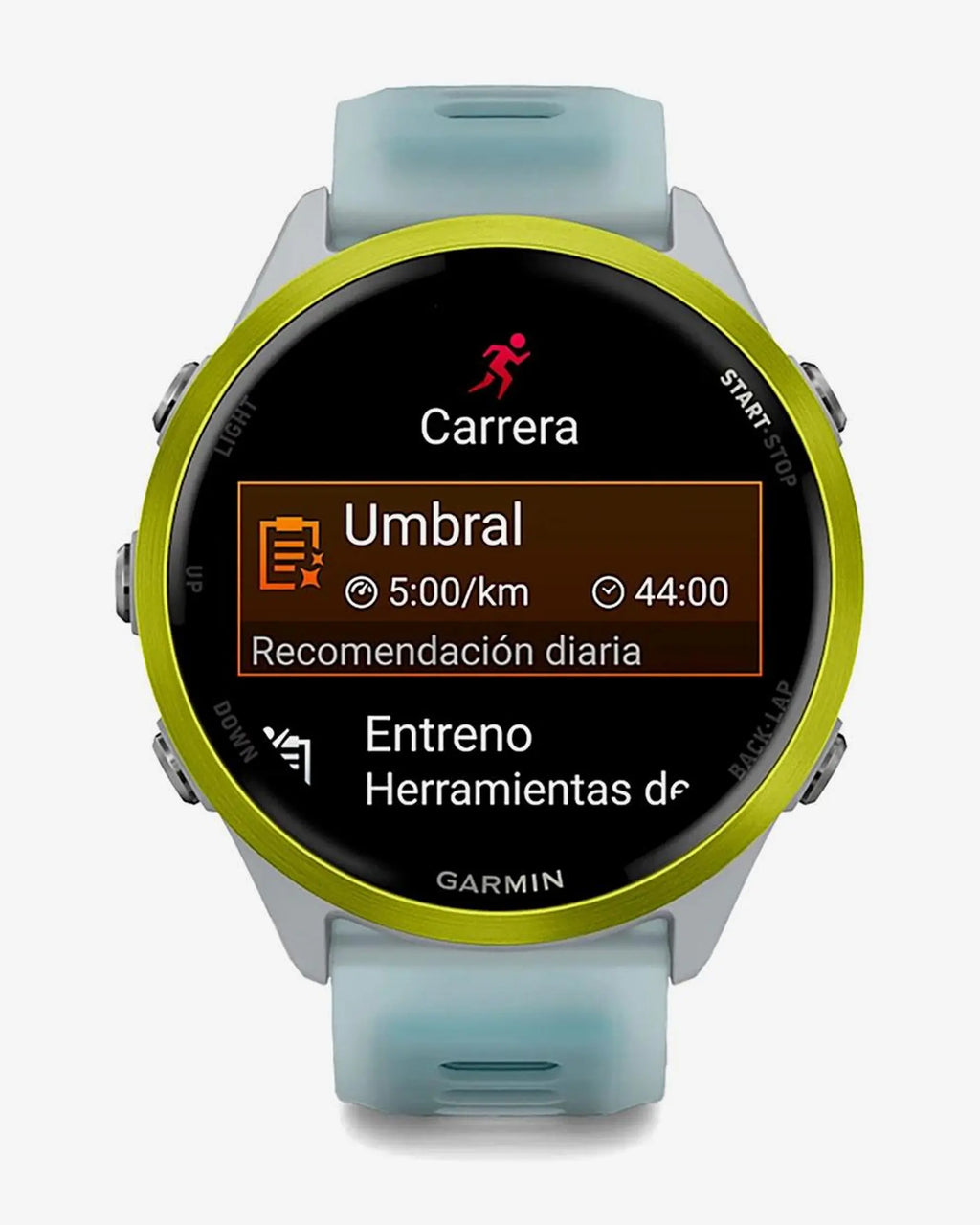 Garmin Forerunner 570 - 47 mm Giallo con cinturino blu e bianco