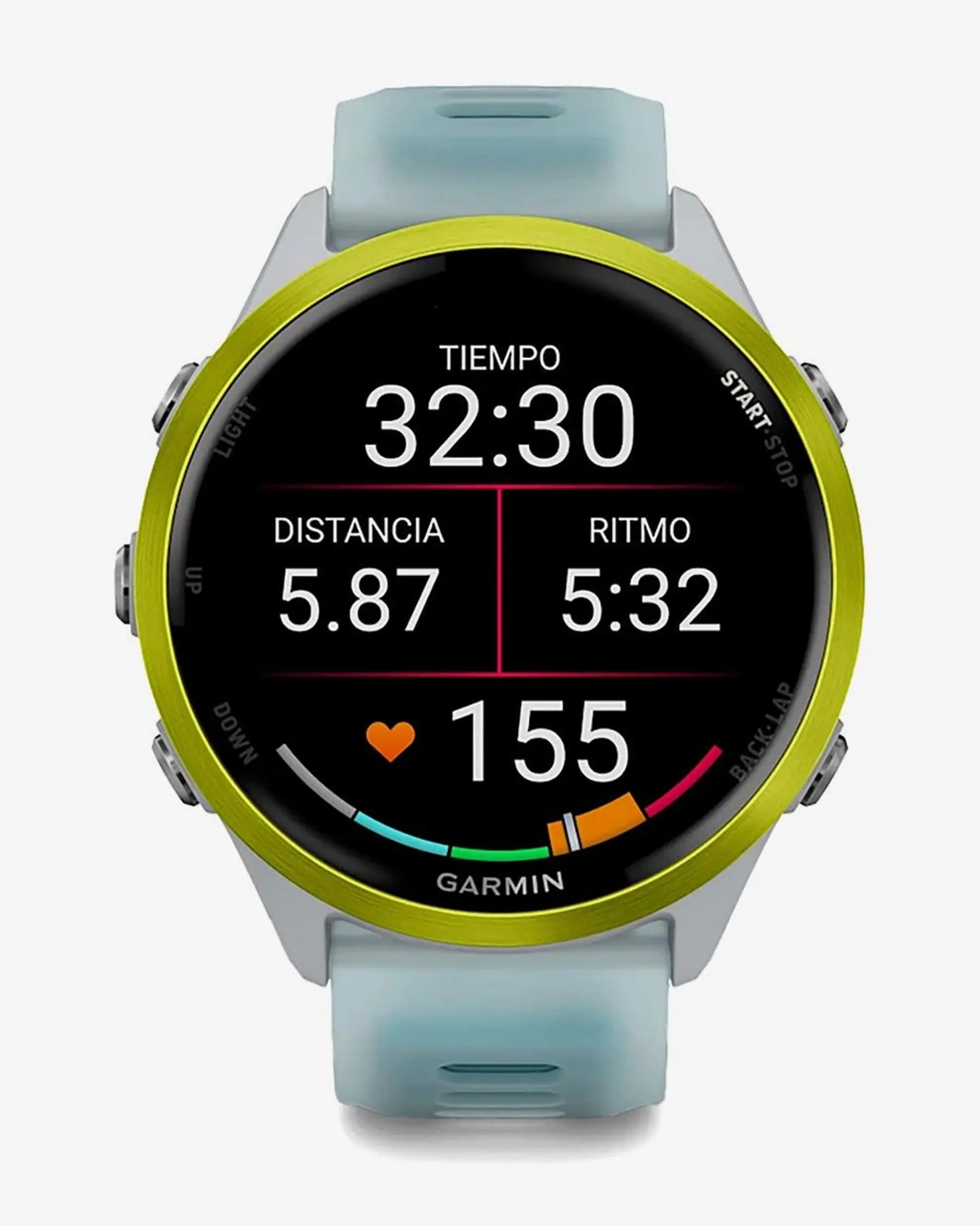 Garmin Forerunner 570 - 47 mm Giallo con cinturino blu e bianco