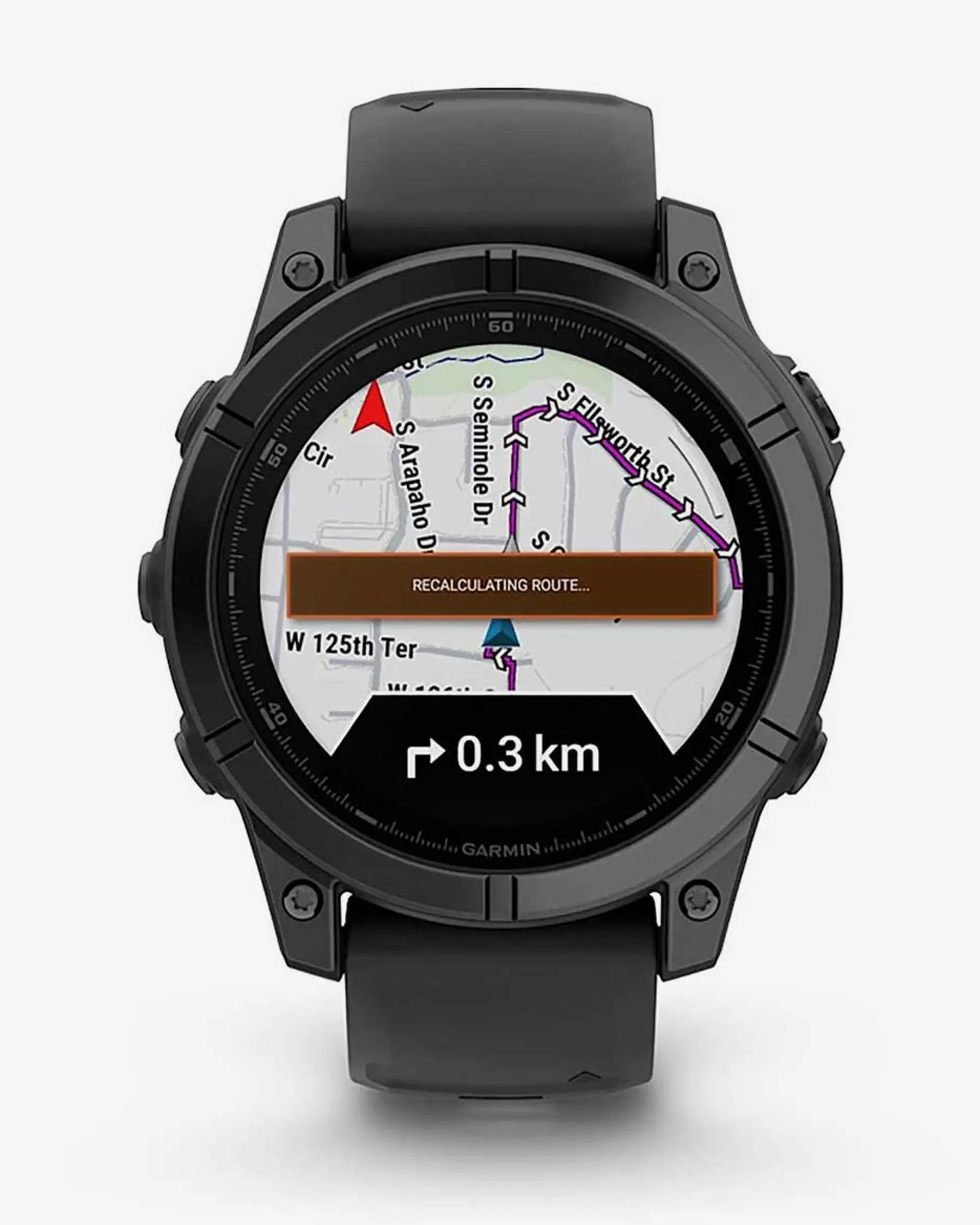 Garmin Fenix E in acciaio inossidabile da 47 mm, grigio ardesia, con cinturino nero