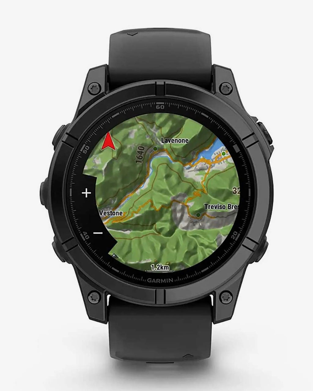 Garmin Fenix E in acciaio inossidabile da 47 mm, grigio ardesia, con cinturino nero