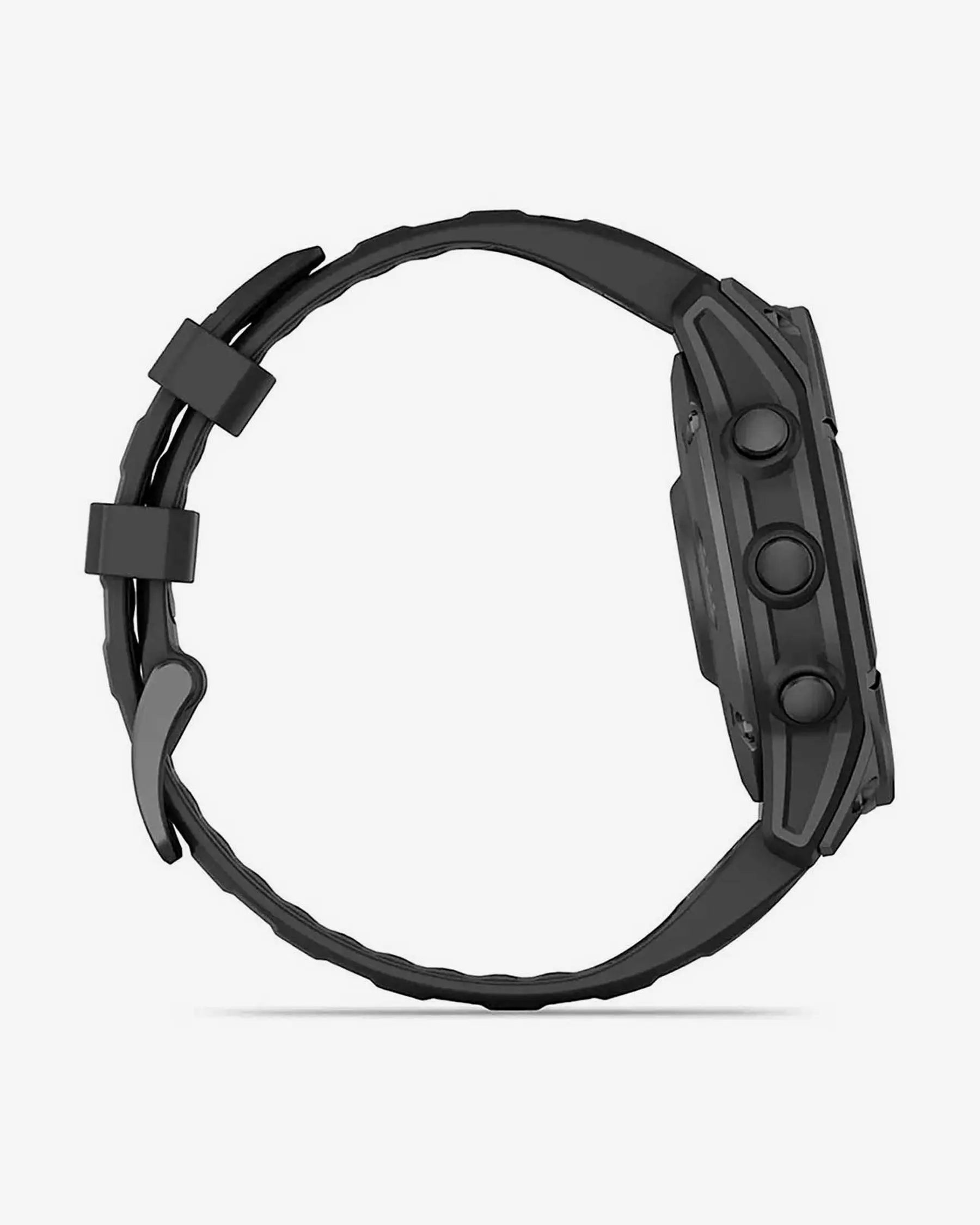 Garmin Fenix E in acciaio inossidabile da 47 mm, grigio ardesia, con cinturino nero