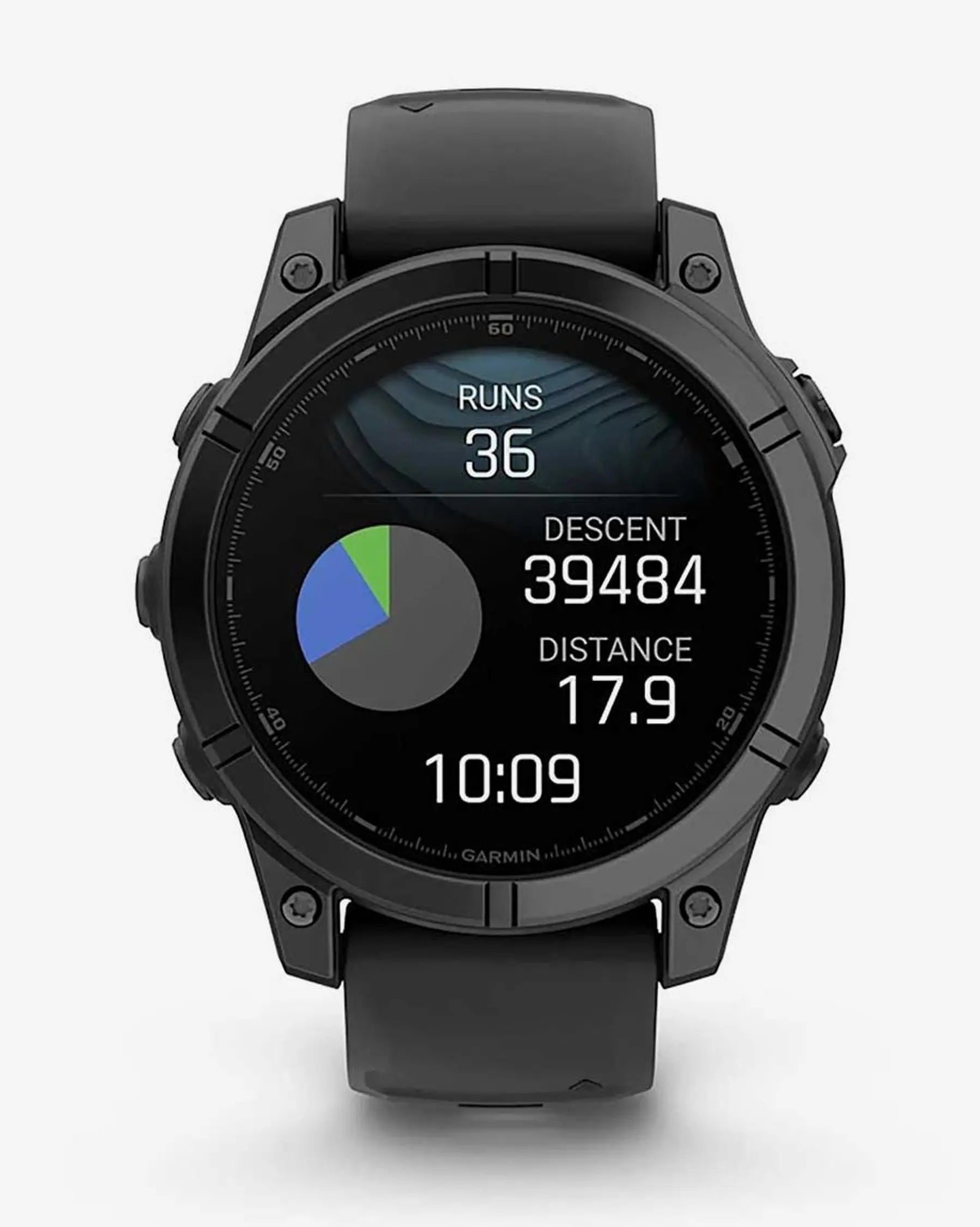 Garmin Fenix E in acciaio inossidabile da 47 mm, grigio ardesia, con cinturino nero
