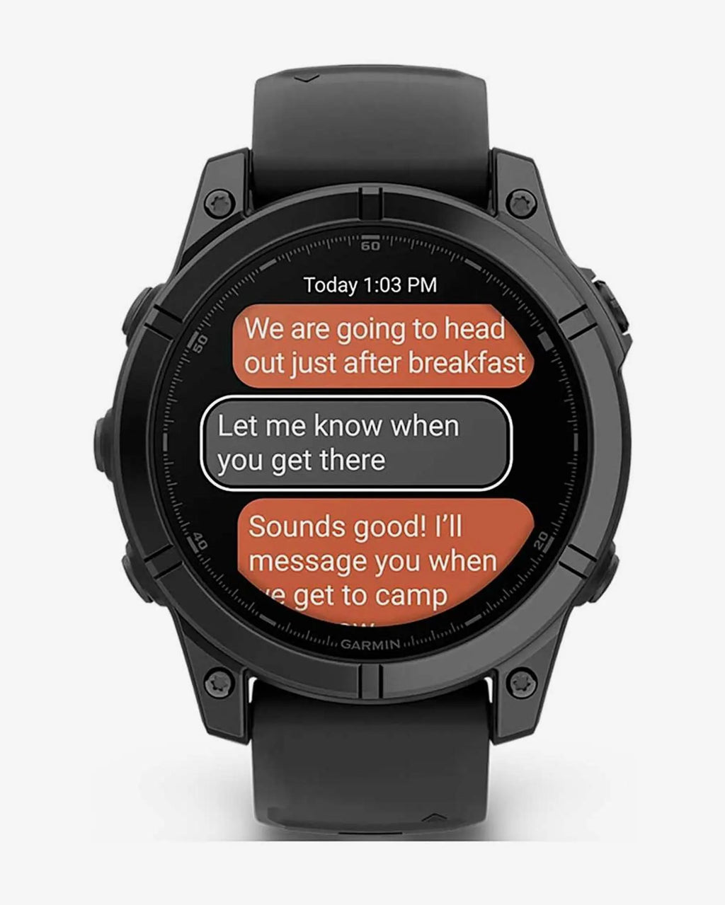 Garmin Fenix E in acciaio inossidabile da 47 mm, grigio ardesia, con cinturino nero