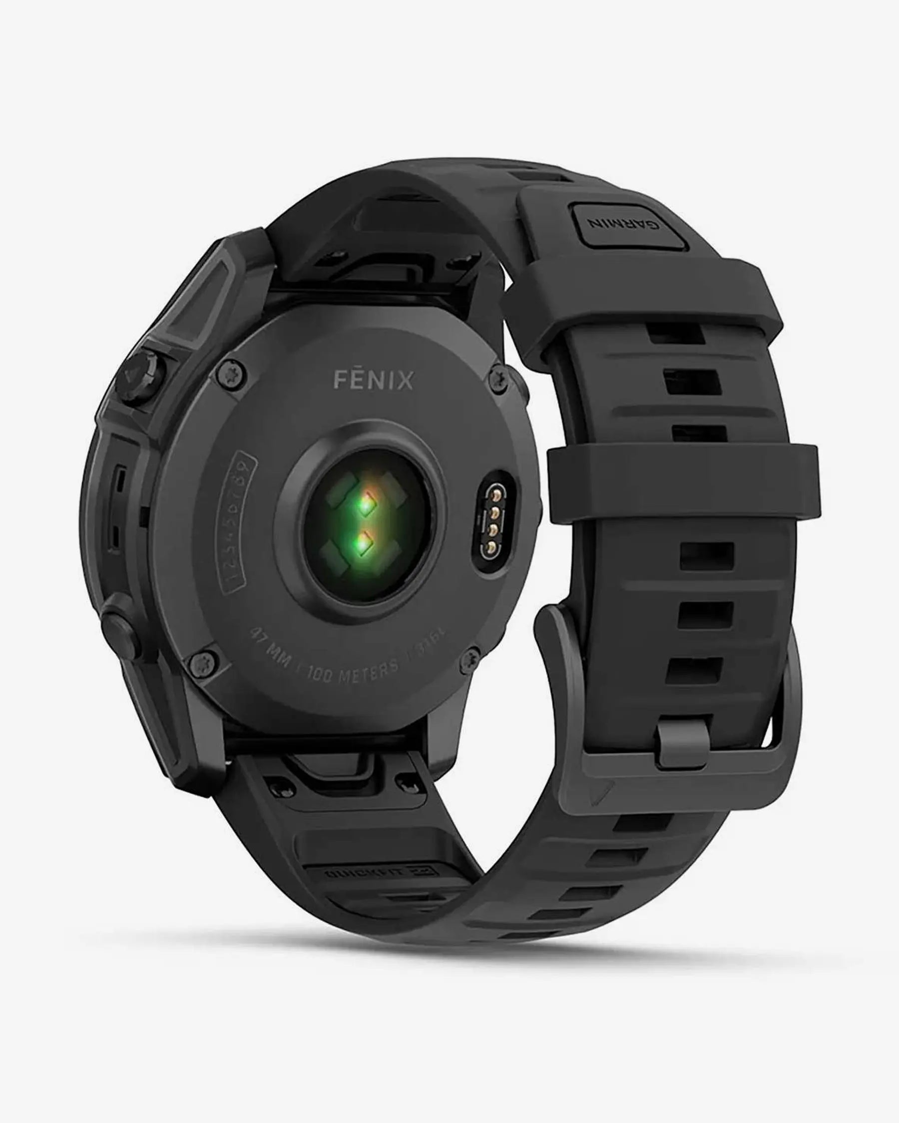 Garmin Fenix E in acciaio inossidabile da 47 mm, grigio ardesia, con cinturino nero