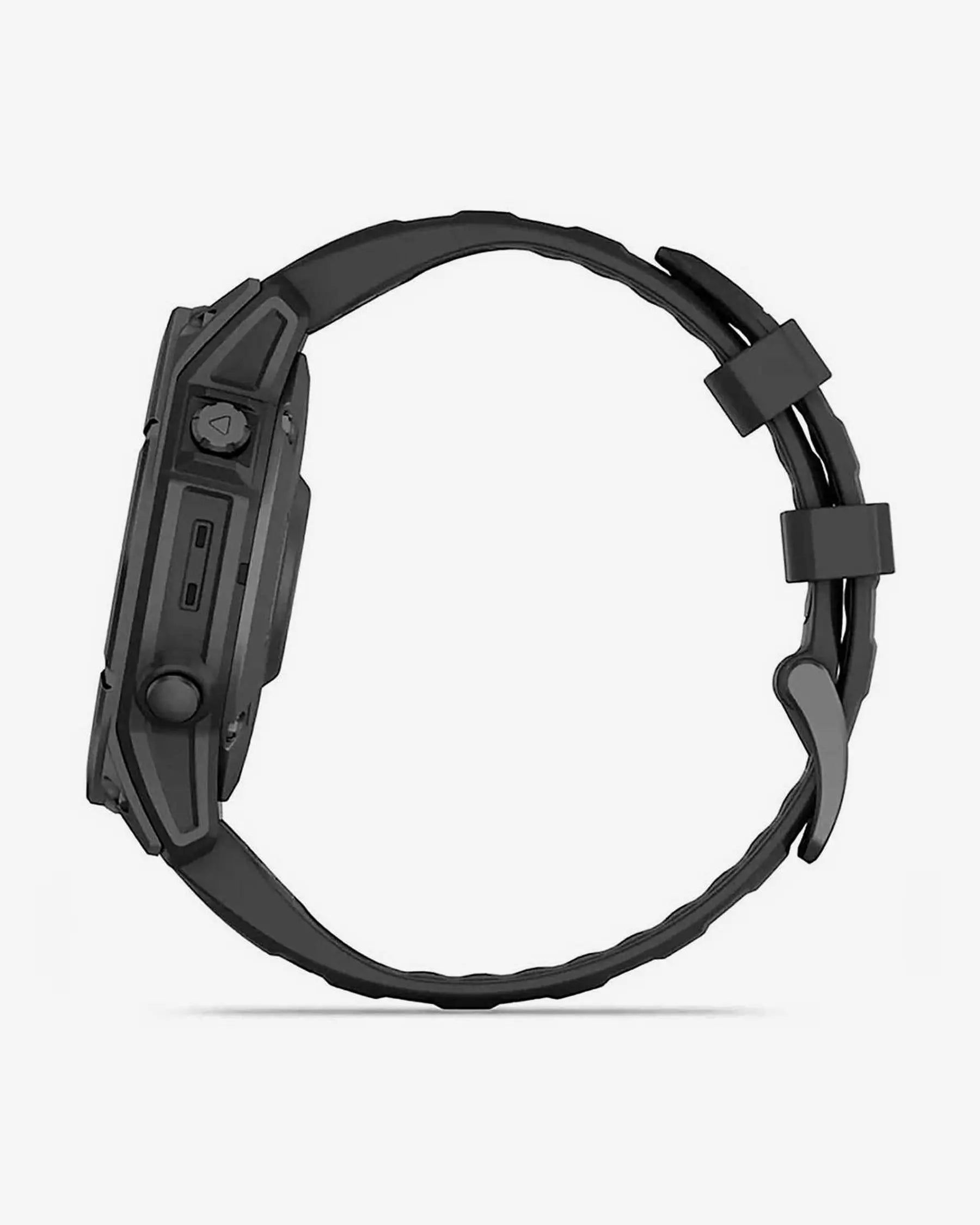 Garmin Fenix E in acciaio inossidabile da 47 mm, grigio ardesia, con cinturino nero